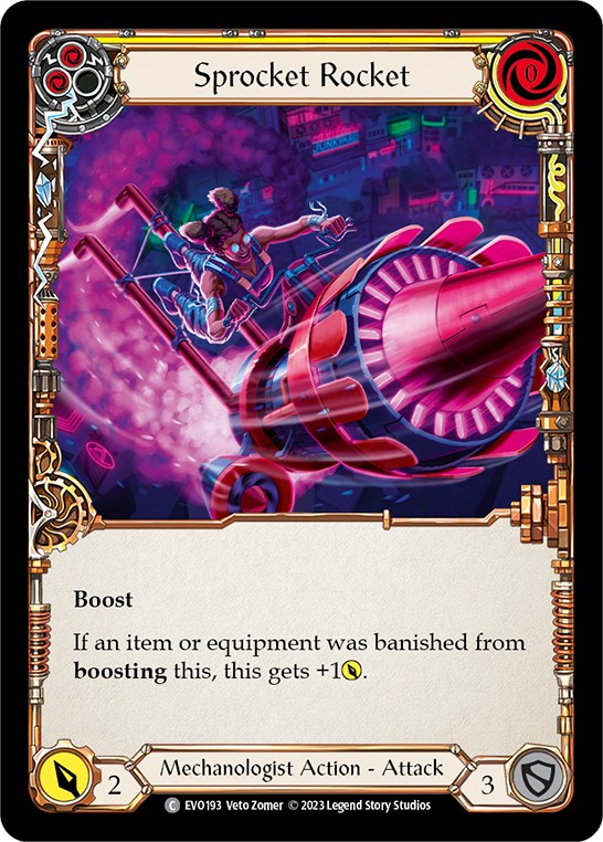 Sprocket Rocket (Yellow) [EVO193] (Bright Lights)  Rainbow Foil | Webway Games