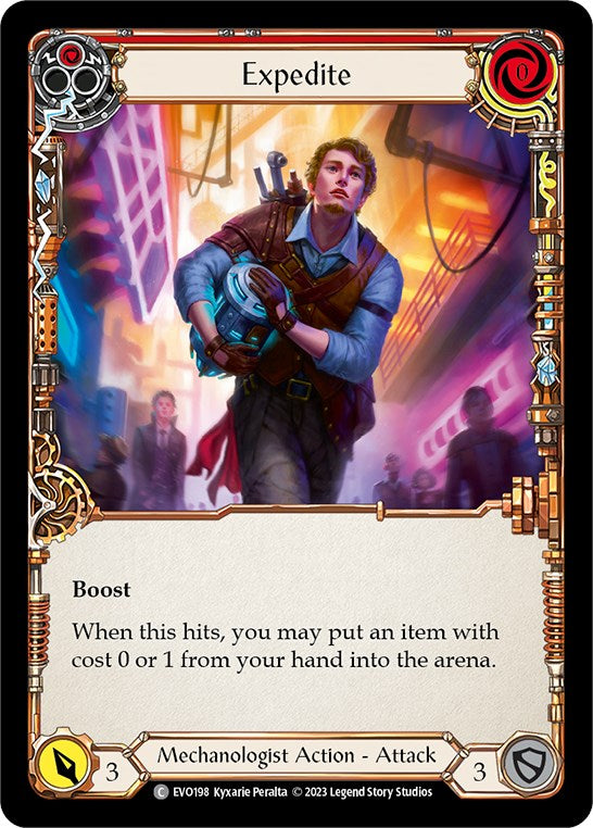 Expedite (Red) [EVO198] (Bright Lights)  Rainbow Foil | Webway Games