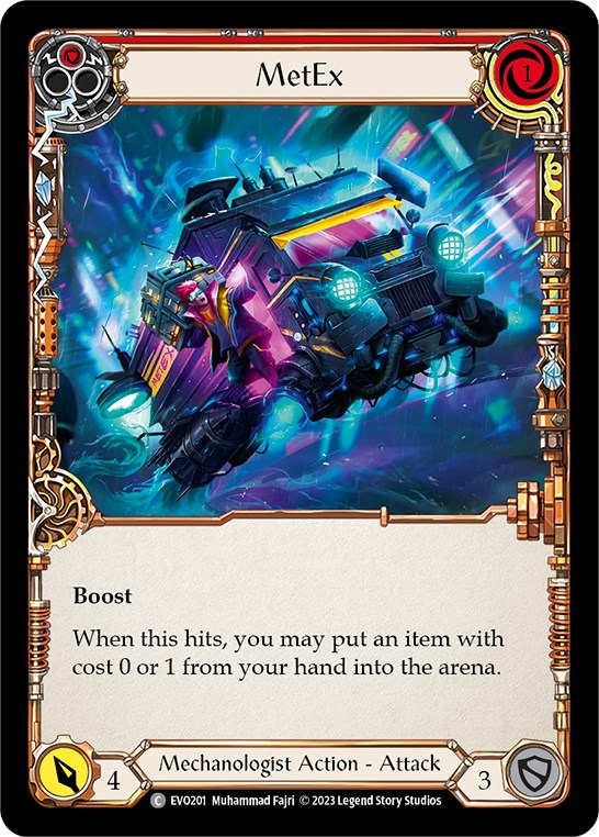 MetEx (Red) [EVO201] (Bright Lights)  Rainbow Foil | Webway Games
