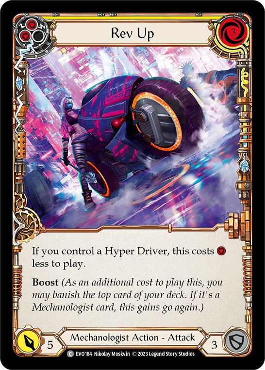 Rev Up (Yellow) [EVO184] (Bright Lights)  Rainbow Foil | Webway Games