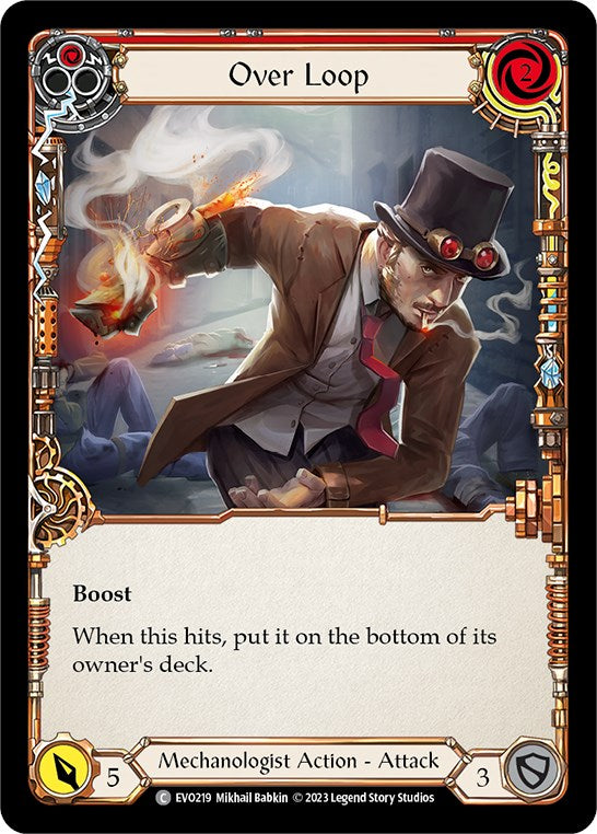 Over Loop (Red) [EVO219] (Bright Lights)  Rainbow Foil | Webway Games