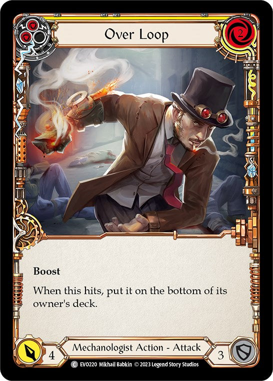 Over Loop (Yellow) [EVO220] (Bright Lights)  Rainbow Foil | Webway Games