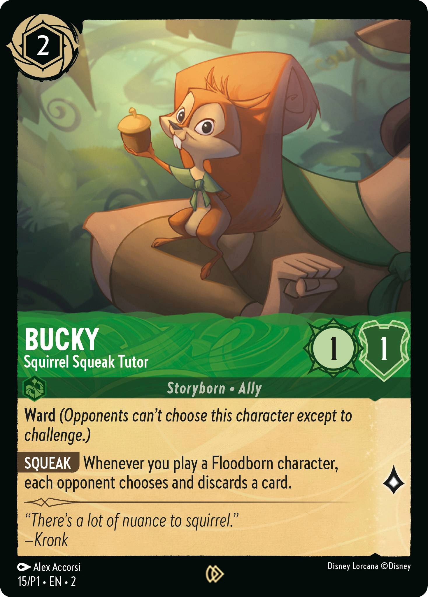Bucky - Squirrel Squeak Tutor (15) [Promo Cards] | Webway Games