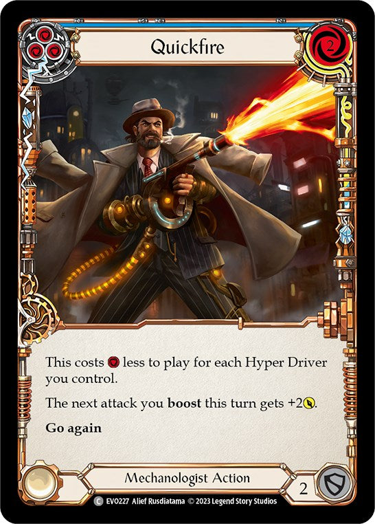 Quickfire (Blue) [EVO227] (Bright Lights)  Rainbow Foil | Webway Games