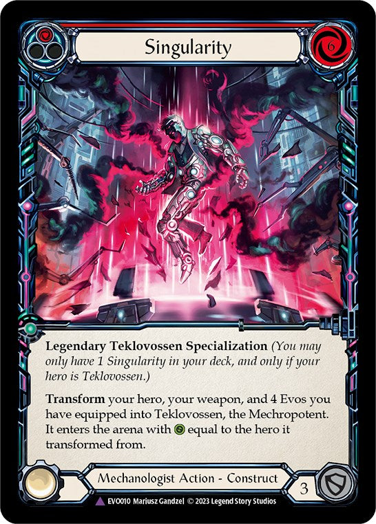 Singularity // Teklovossen, the Mechropotent (Cold Foil Marvel) [EVO010] (Bright Lights)  Cold Foil | Webway Games