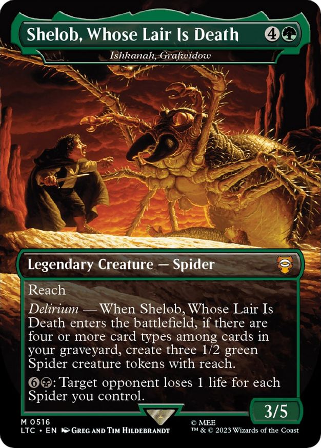 Shelob, Whose Lair Is Death - Ishkanah, Grafwidow (Borderless) [The Lord of the Rings: Tales of Middle-Earth Commander] | Webway Games