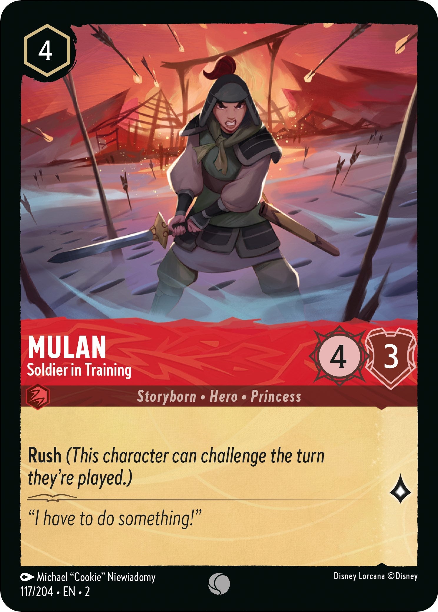 Mulan - Soldier in Training (117/204) [Rise of the Floodborn] | Webway Games