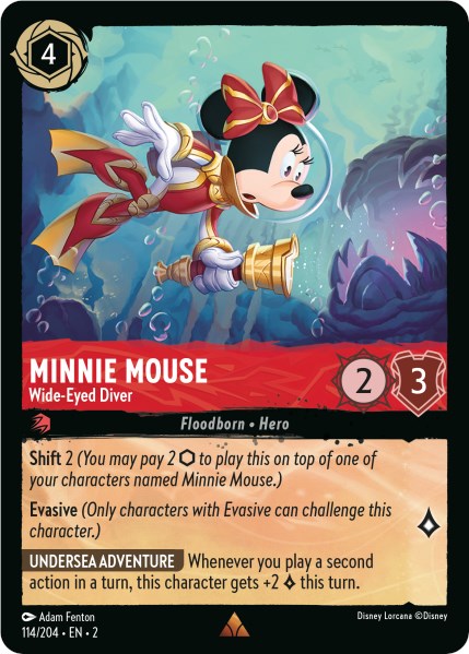 Minnie Mouse - Wide-Eyed Diver (114/204) [Rise of the Floodborn] | Webway Games