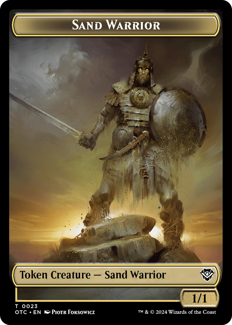 Plant // Sand Warrior Double-Sided Token [Outlaws of Thunder Junction Commander Tokens] | Webway Games
