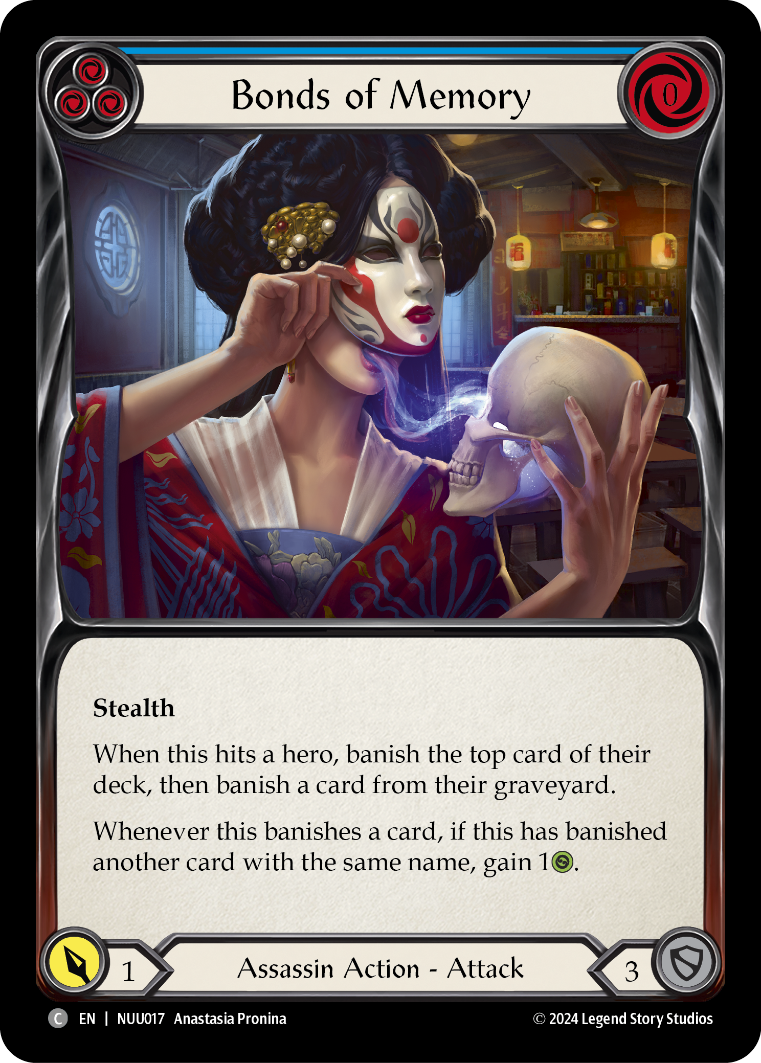 Bonds of Memory (Blue) [NUU017] (Part the Mistveil Nuu Blitz Deck) | Webway Games