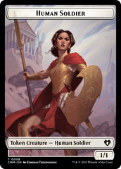 Human Soldier // Knight Double-Sided Token [Commander Masters Tokens] | Webway Games