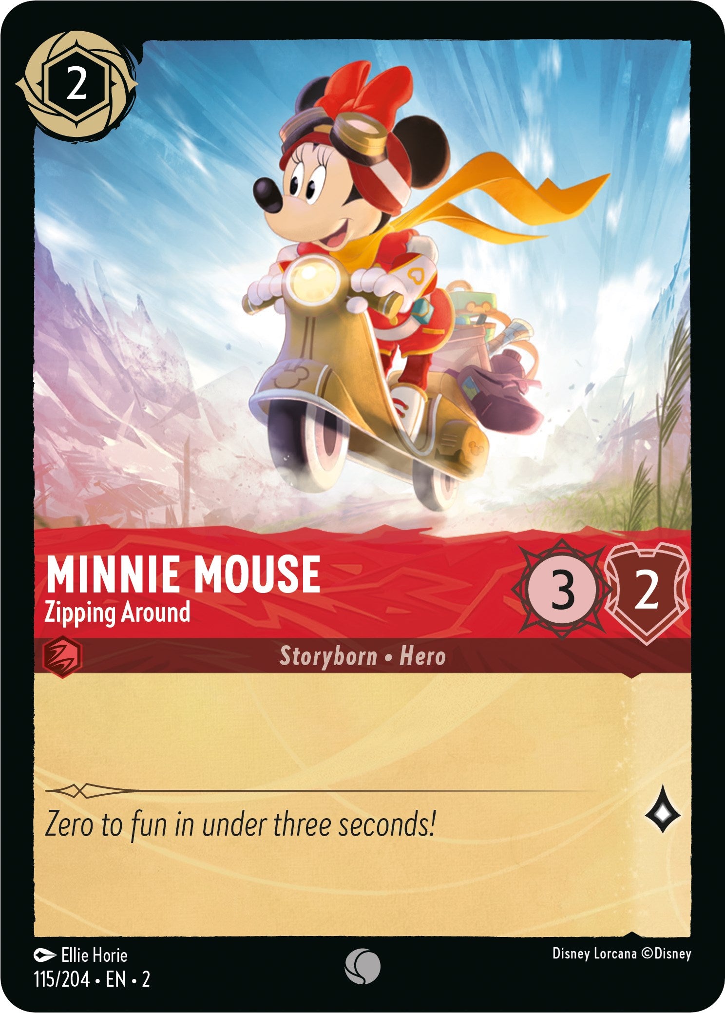 Minnie Mouse - Zipping Around (115/204) [Rise of the Floodborn] | Webway Games