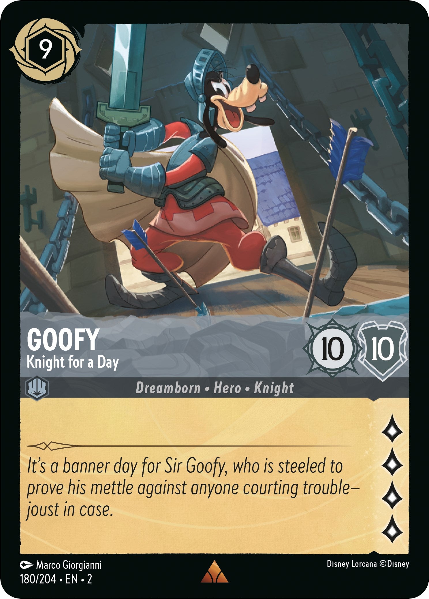 Goofy - Knight for a Day (180/204) [Rise of the Floodborn] | Webway Games