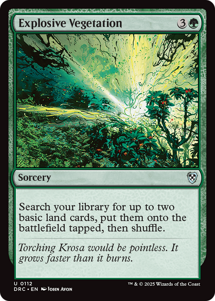 Explosive Vegetation [Aetherdrift Commander] | Webway Games