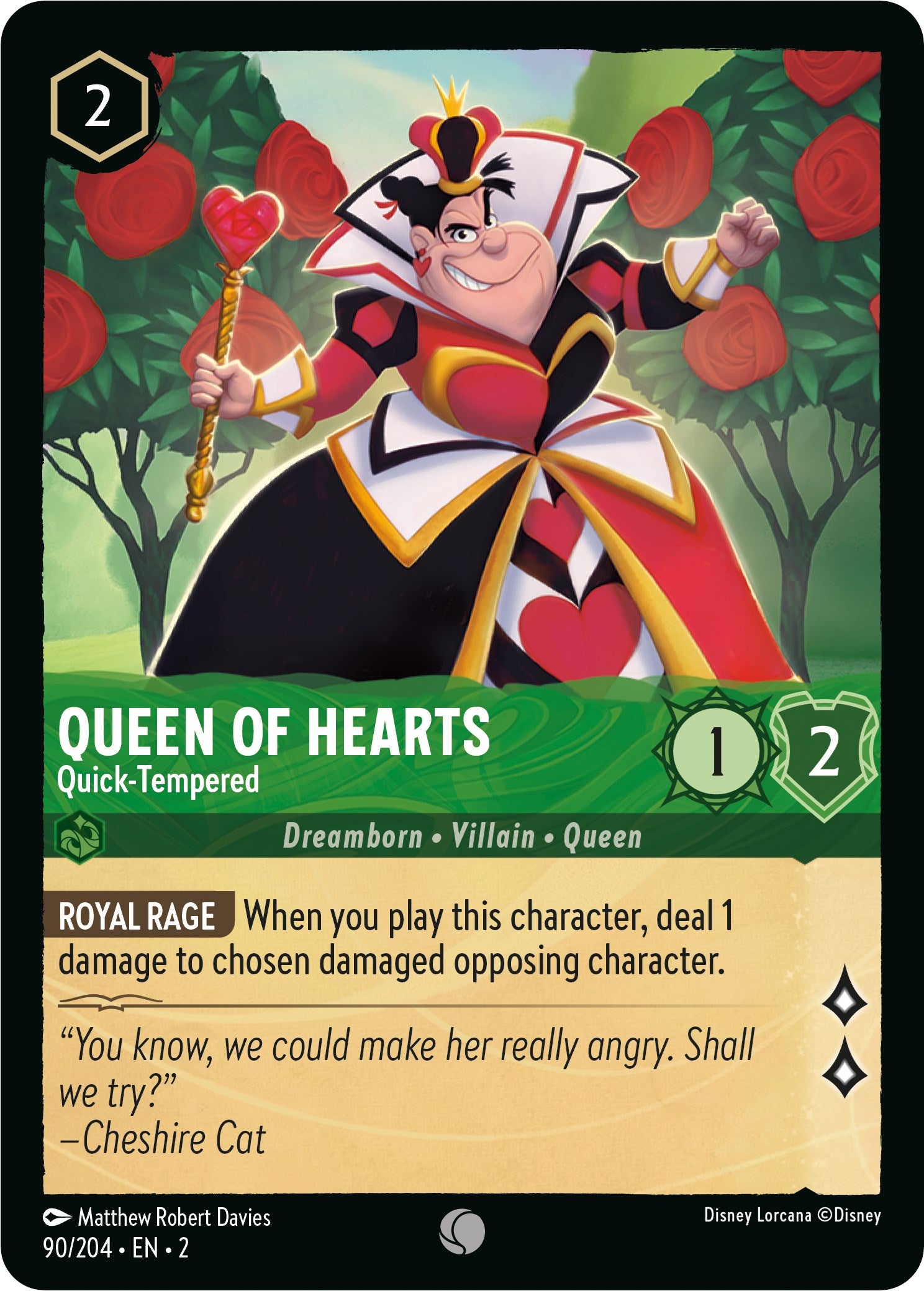 Queen of Hearts - Quick-Tempered (90/204) [Rise of the Floodborn] | Webway Games