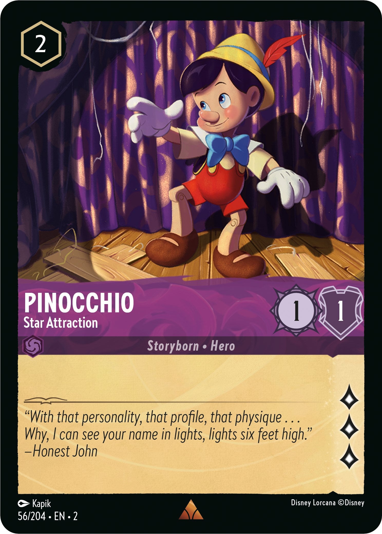 Pinocchio - Star Attraction (56/204) [Rise of the Floodborn] | Webway Games