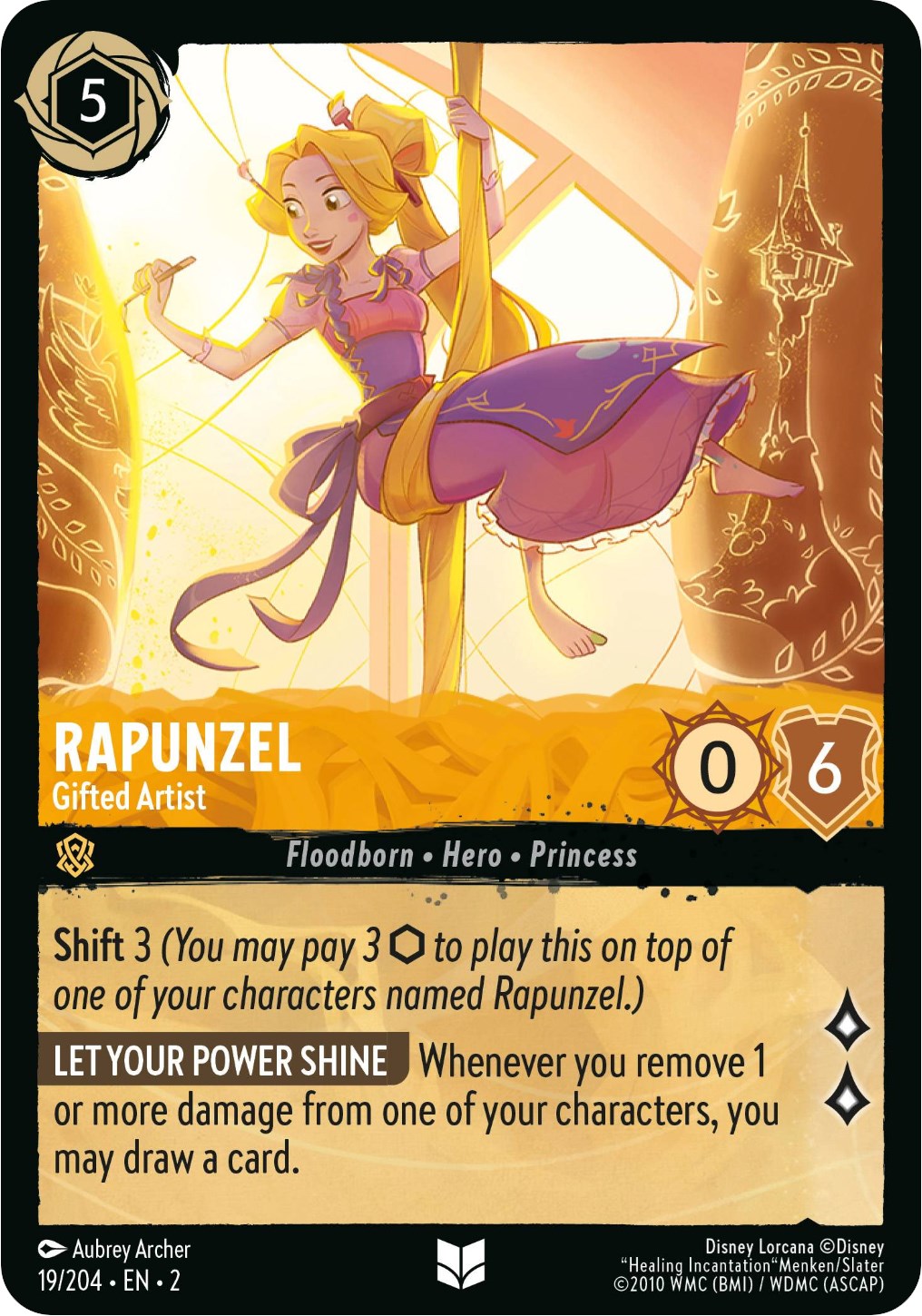 Rapunzel - Gifted Artist (19/204) [Rise of the Floodborn] | Webway Games
