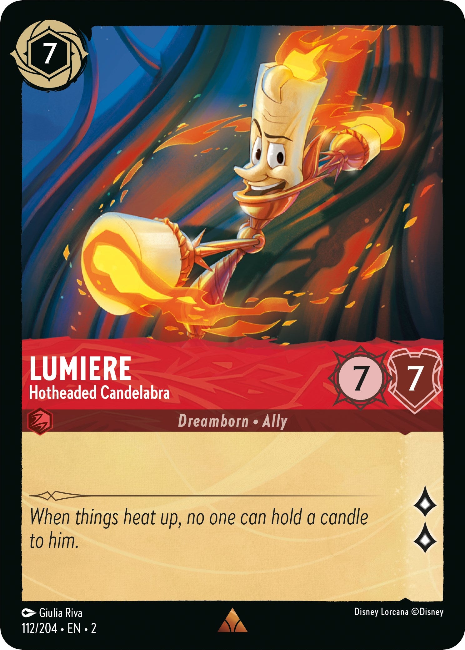 Lumiere - Hotheaded Candelabra (112/204) [Rise of the Floodborn] | Webway Games