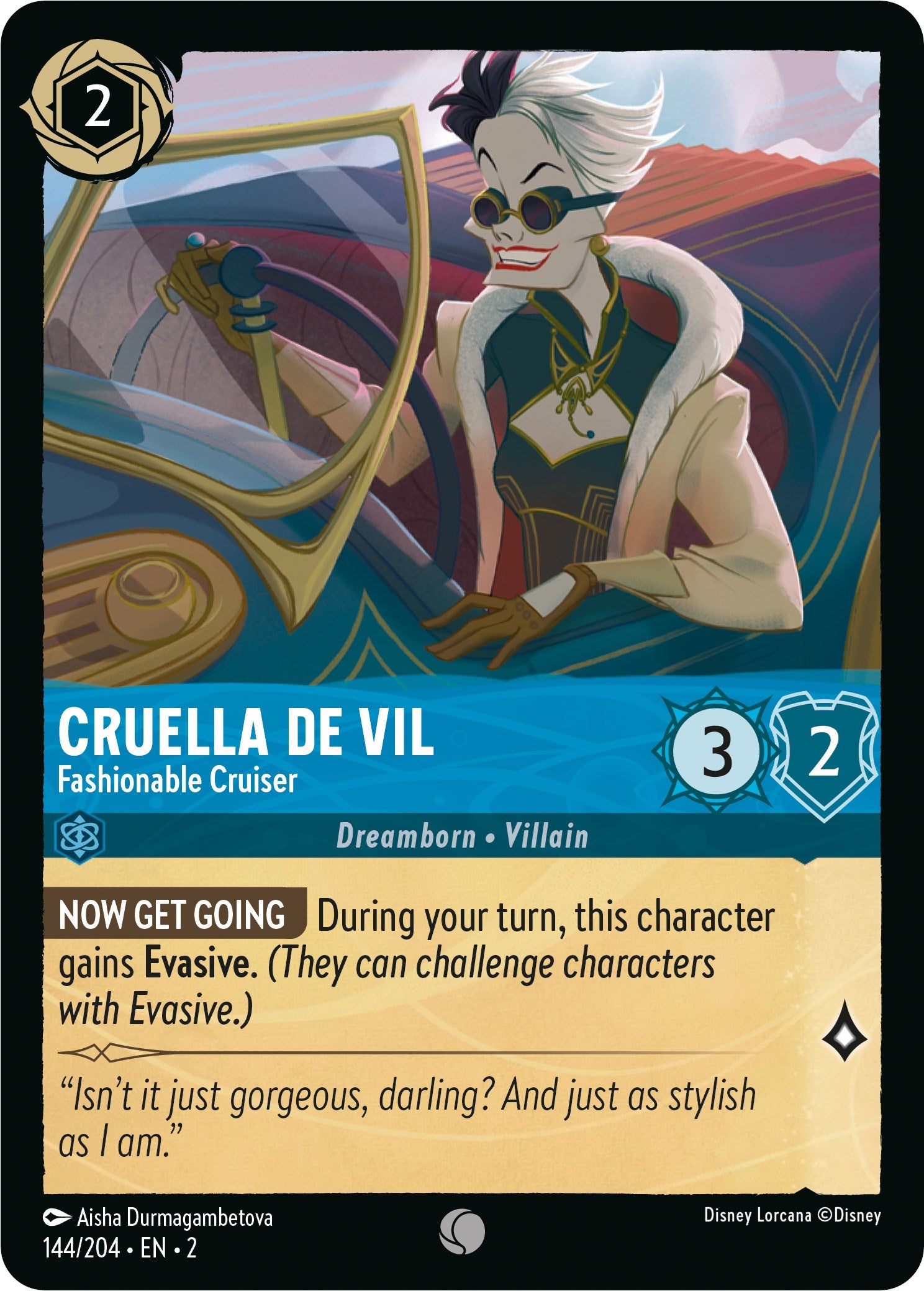 Cruella De Vil - Fashionable Cruiser (144/204) [Rise of the Floodborn] | Webway Games