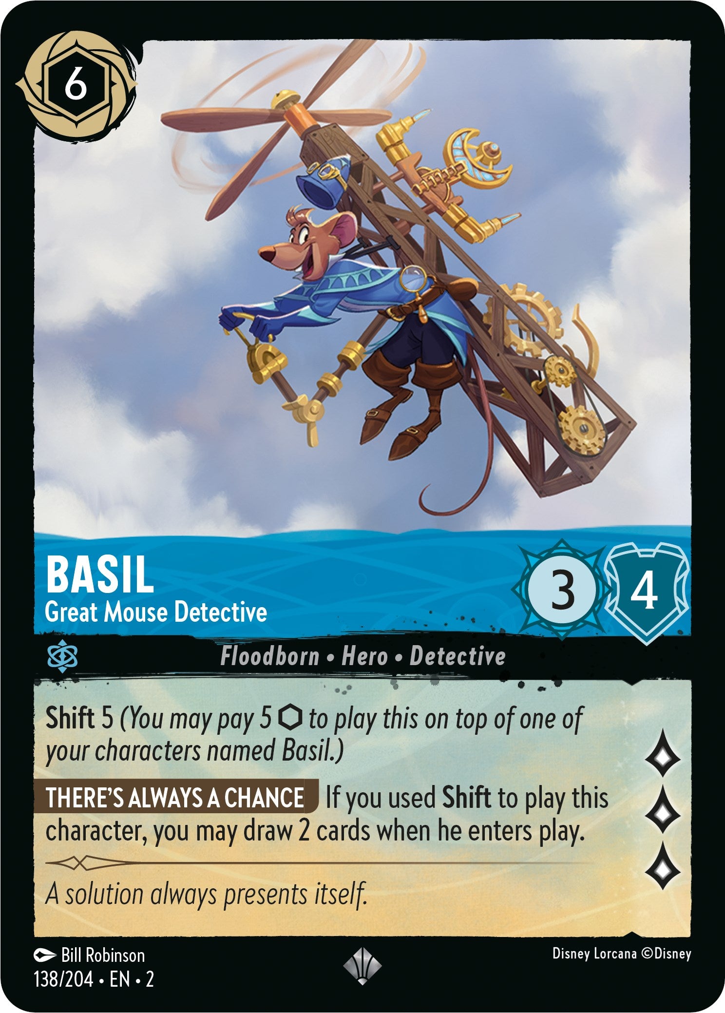 Basil - Great Mouse Detective (138/204) [Rise of the Floodborn] | Webway Games