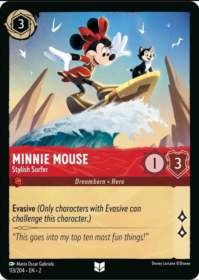 Minnie Mouse - Stylish Surfer (113/204) [Rise of the Floodborn] | Webway Games