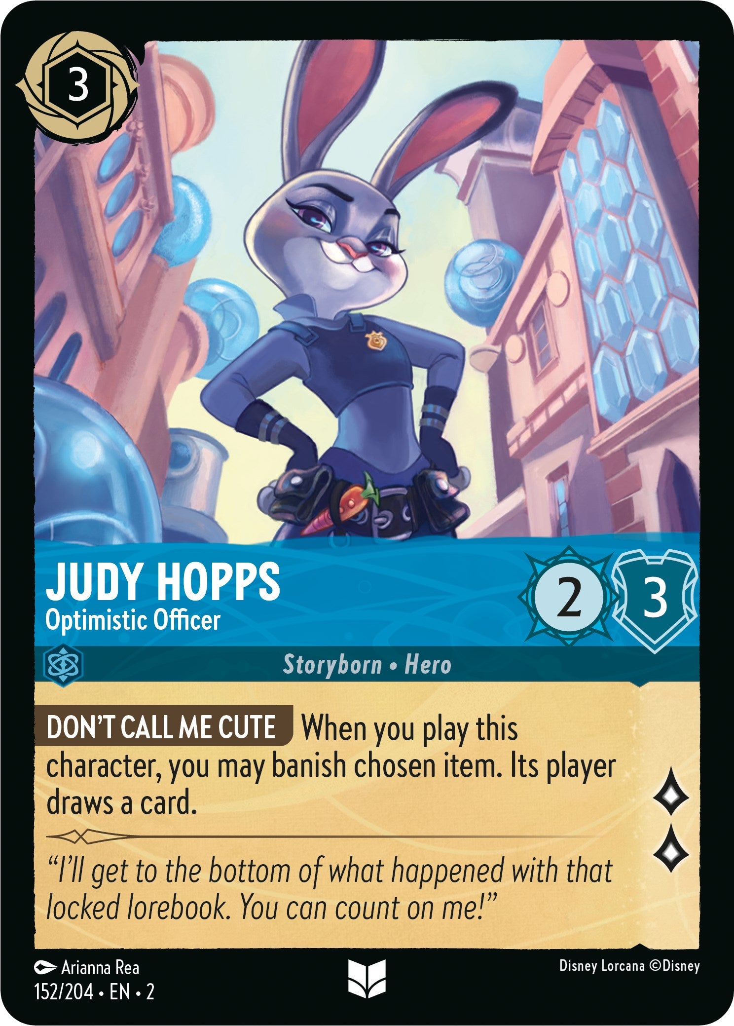 Judy Hopps - Optimistic Officer (152/204) [Rise of the Floodborn] | Webway Games