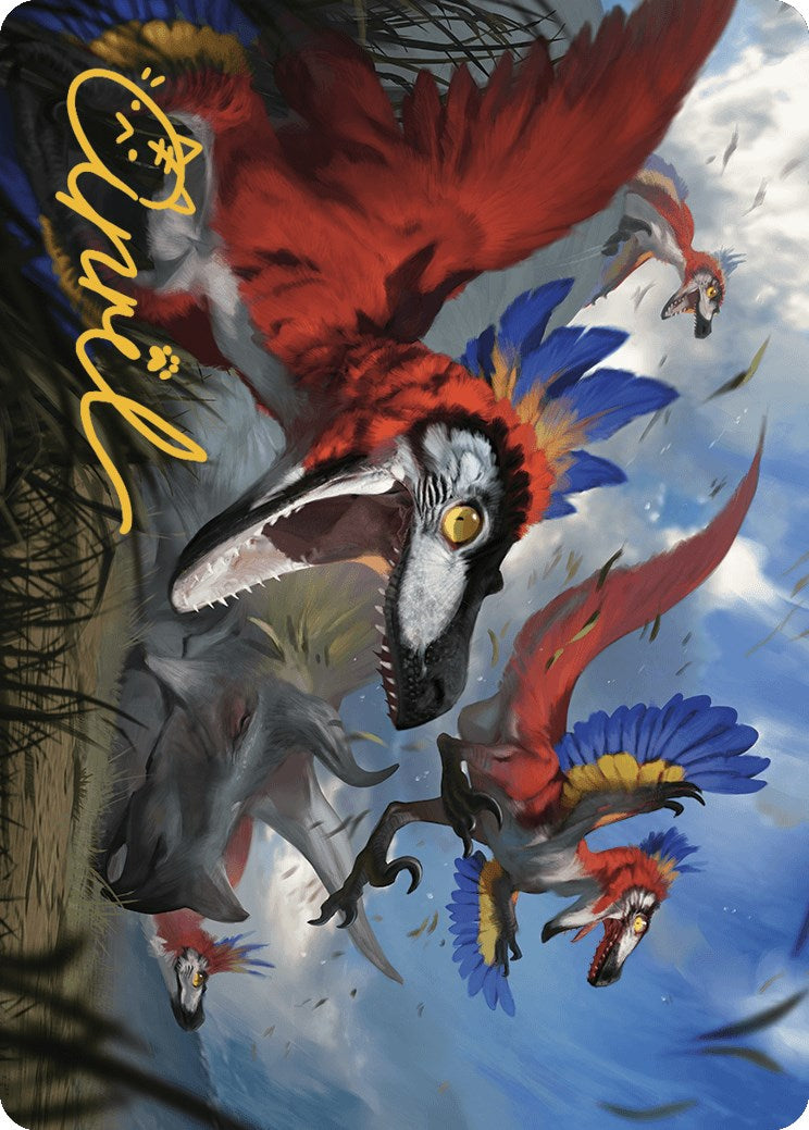 Wrathful Raptors Art Card (Gold-Stamped Signature) [The Lost Caverns of Ixalan Art Series] | Webway Games