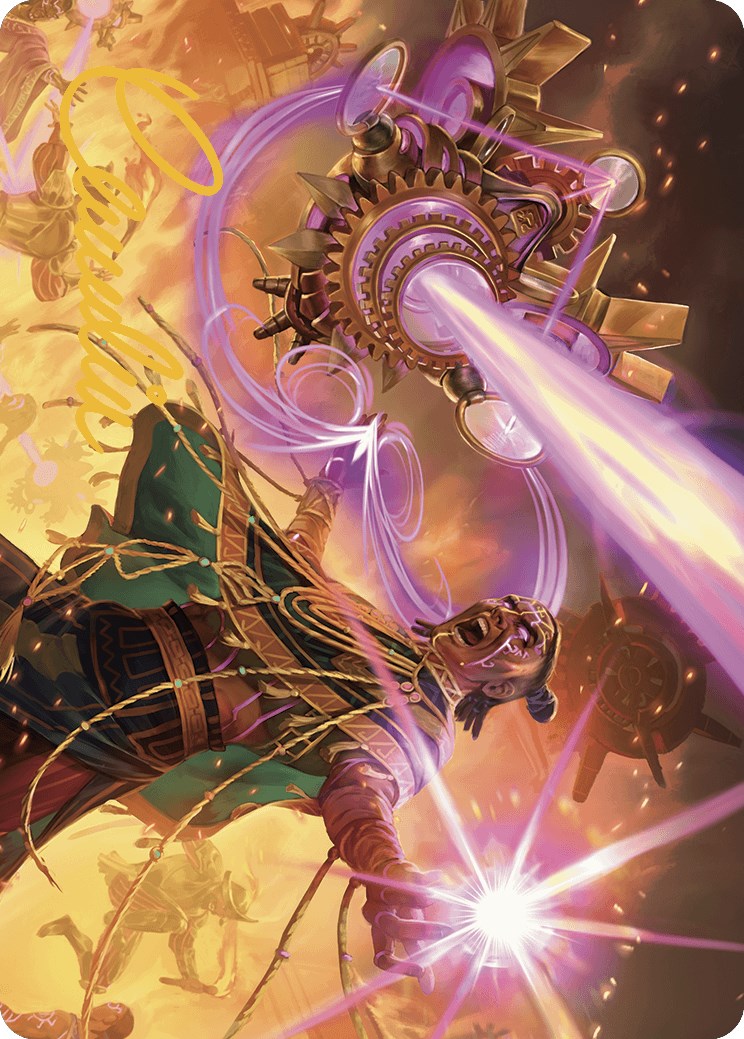 Cosmium Blast Art Card (Gold-Stamped Signature) [The Lost Caverns of Ixalan Art Series] | Webway Games