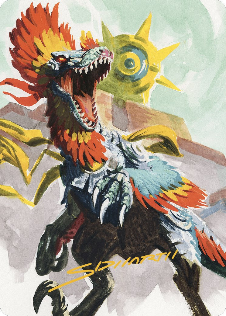 Pantlaza, Sun-Favored Art Card (Gold-Stamped Signature) [The Lost Caverns of Ixalan Art Series] | Webway Games