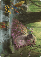 Basking Capybara Art Card (Gold-Stamped Signature) [The Lost Caverns of Ixalan Art Series] | Webway Games
