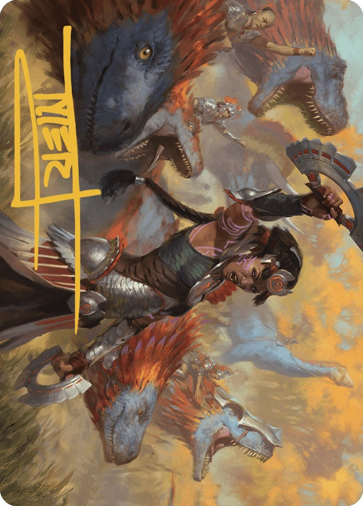 Huatli, Poet of Unity Art Card (Gold-Stamped Signature) [The Lost Caverns of Ixalan Art Series] | Webway Games