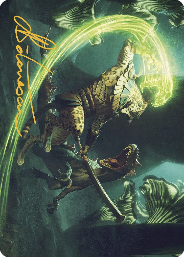 Contest of Claws Art Card (Gold-Stamped Signature) [The Lost Caverns of Ixalan Art Series] | Webway Games