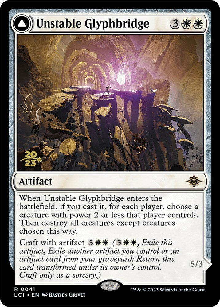 Unstable Glyphbridge // Sandswirl Wanderglyph [The Lost Caverns of Ixalan Prerelease Cards] | Webway Games