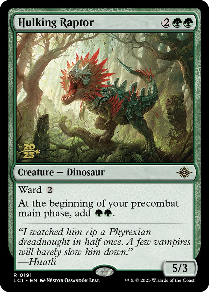 Hulking Raptor [The Lost Caverns of Ixalan Prerelease Cards] | Webway Games
