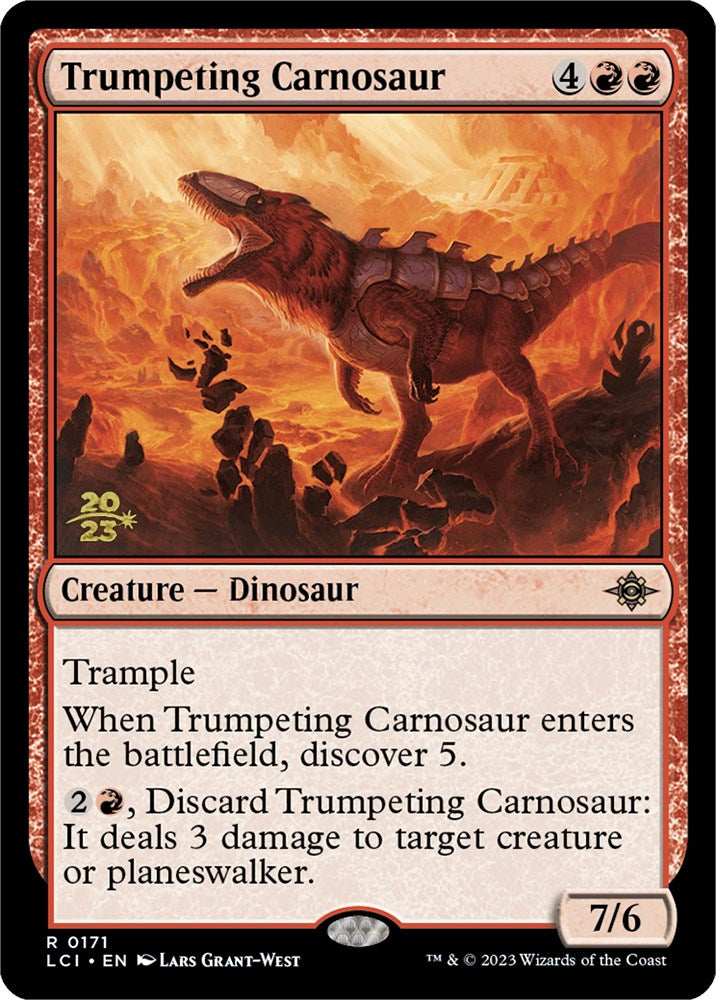 Trumpeting Carnosaur [The Lost Caverns of Ixalan Prerelease Cards] | Webway Games