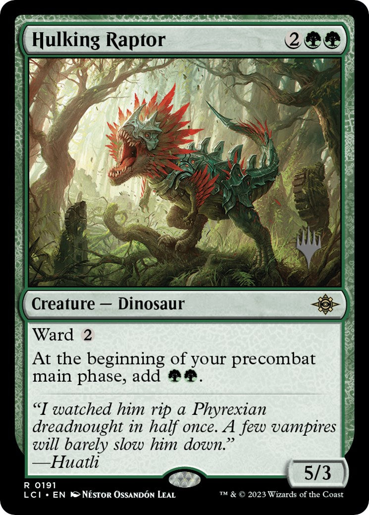 Hulking Raptor (Promo Pack) [The Lost Caverns of Ixalan Promos] | Webway Games