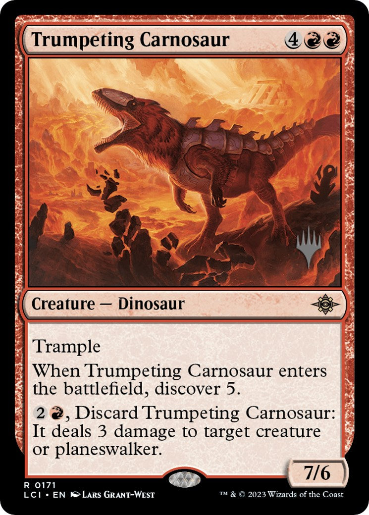 Trumpeting Carnosaur (Promo Pack) [The Lost Caverns of Ixalan Promos] | Webway Games