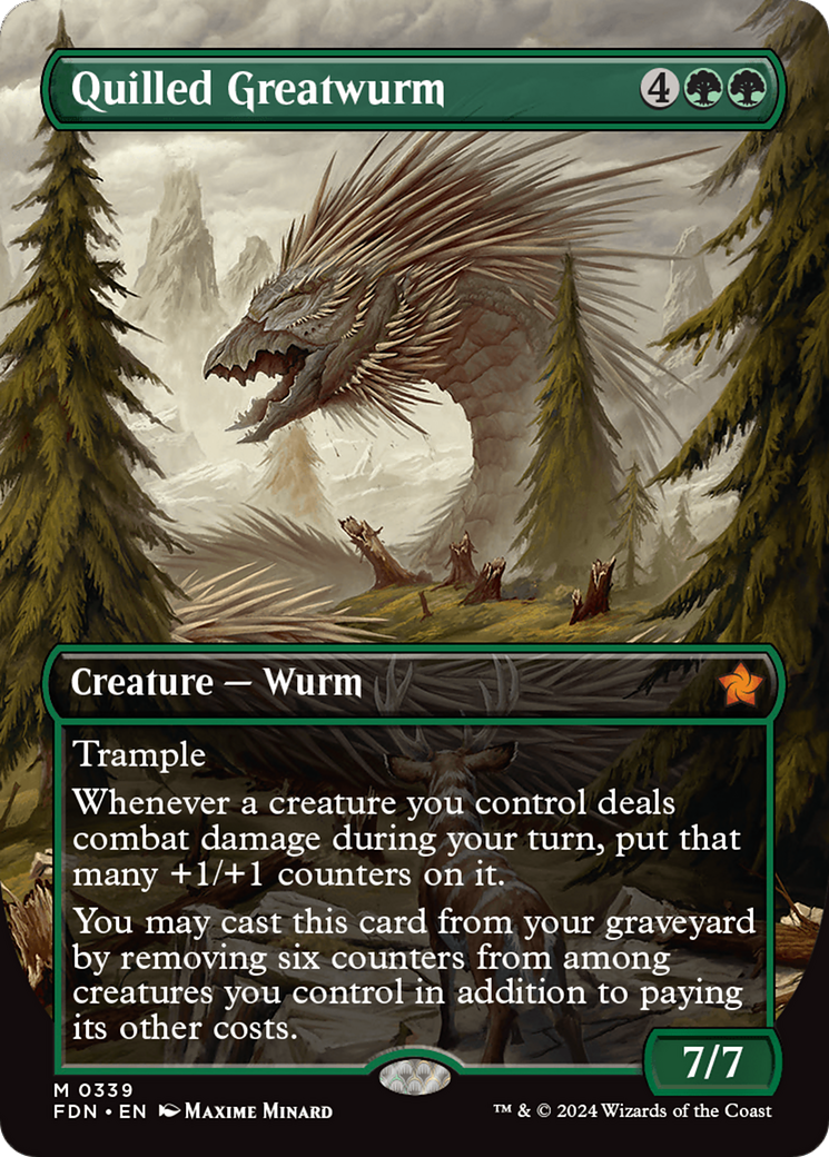 Quilled Greatwurm (Borderless) [Foundations] | Webway Games