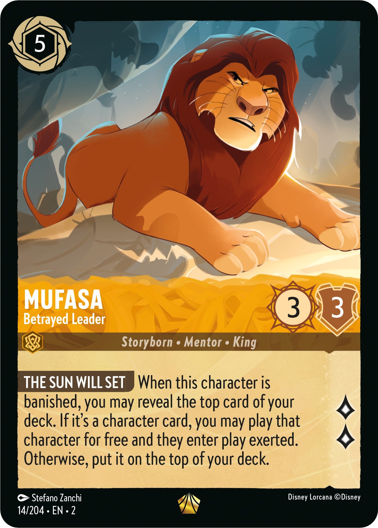 Mufasa - Betrayed Leader (14/204) [Rise of the Floodborn] | Webway Games