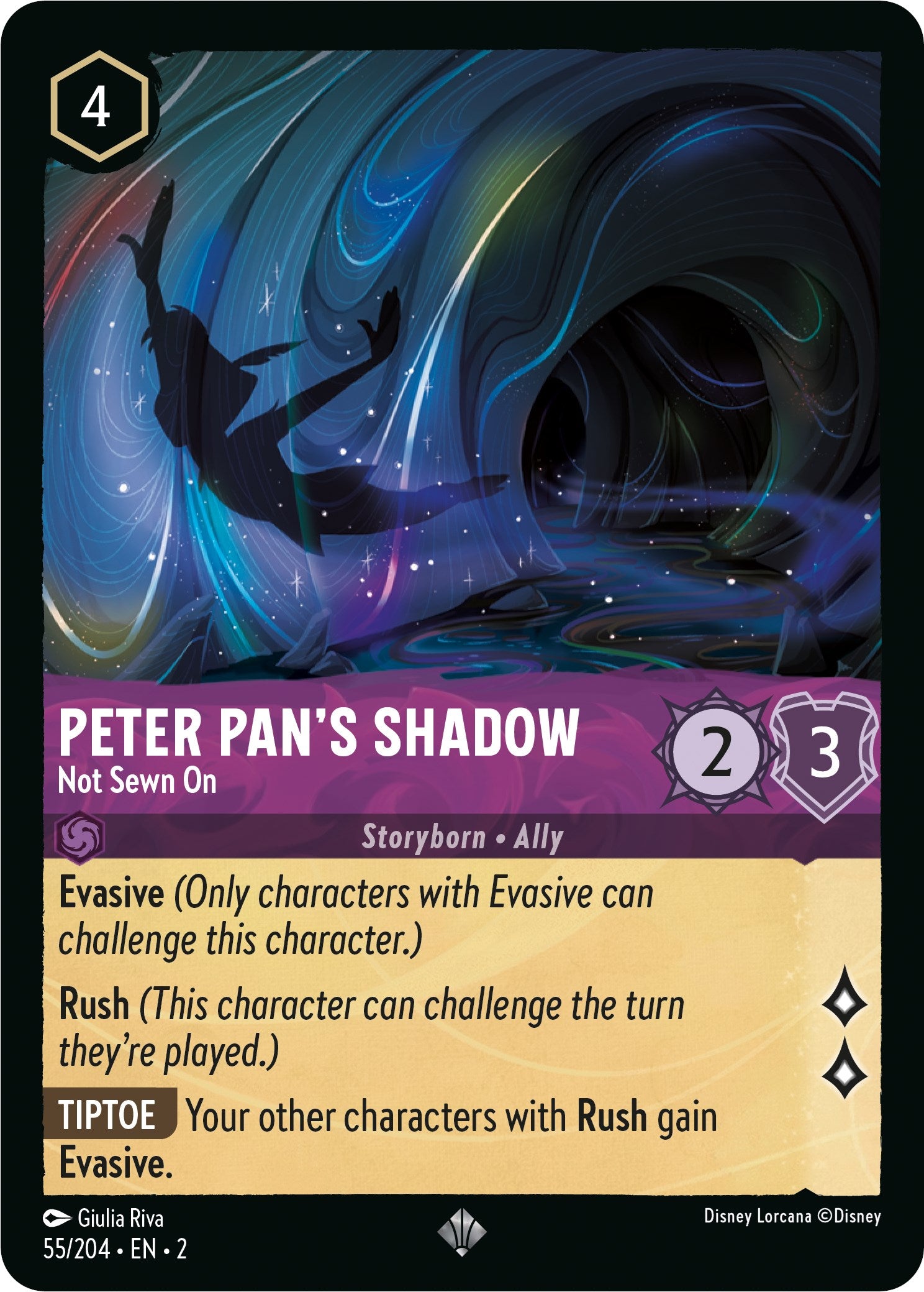 Peter Pan's Shadow - Not Sewn On (55/204) [Rise of the Floodborn] | Webway Games