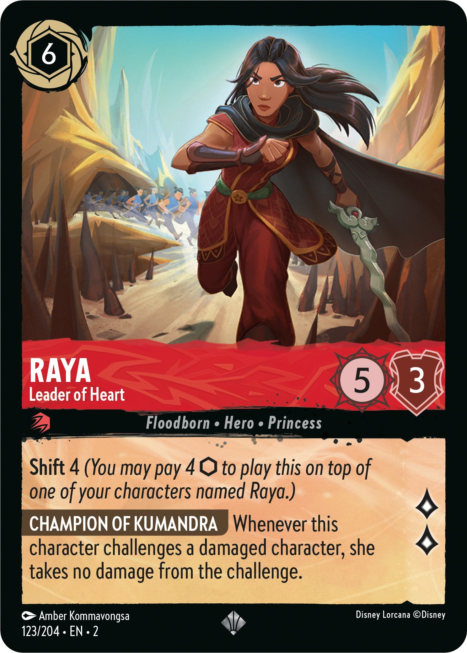 Raya - Leader of Heart (123/204) [Rise of the Floodborn] | Webway Games
