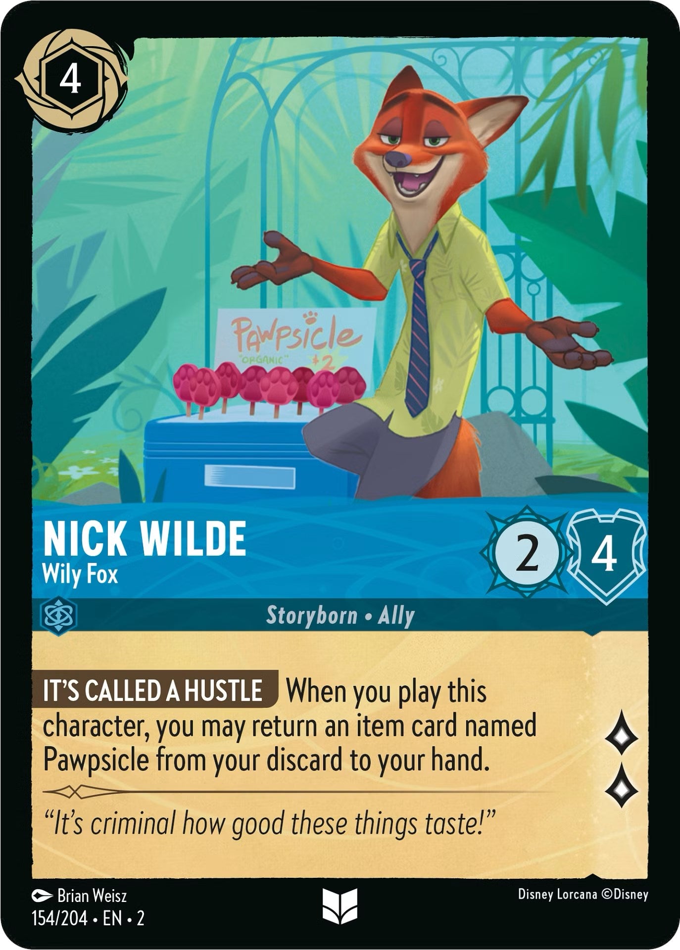 Nick Wilde - Wily Fox (154/204) [Rise of the Floodborn] | Webway Games