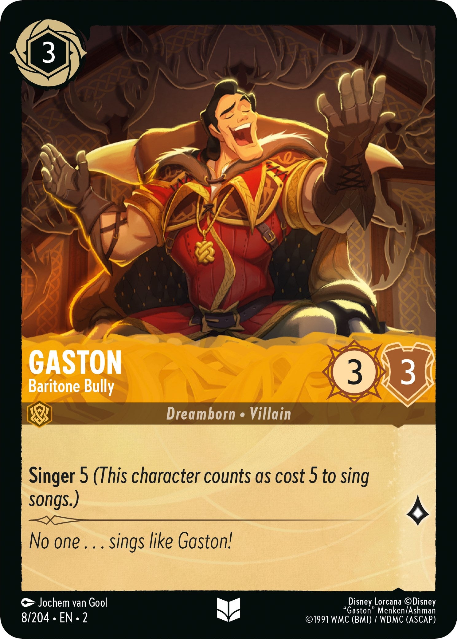 Gaston - Baritone Bully (8/204) [Rise of the Floodborn] | Webway Games