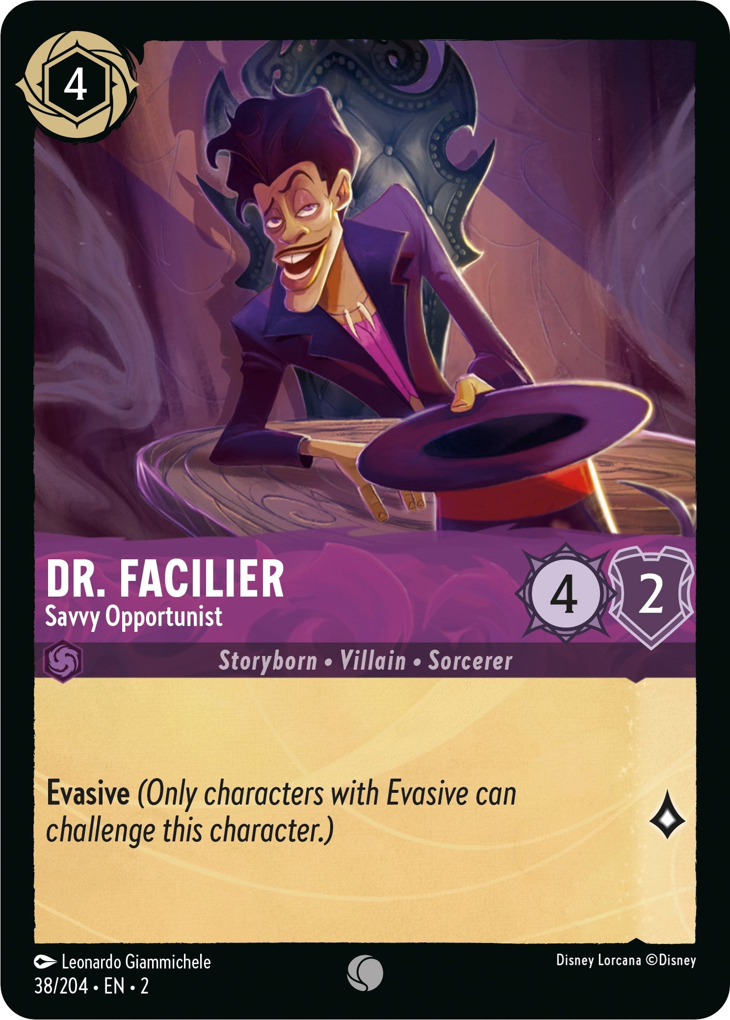 Dr. Facilier - Savvy Opportunist (38/204) [Rise of the Floodborn] | Webway Games