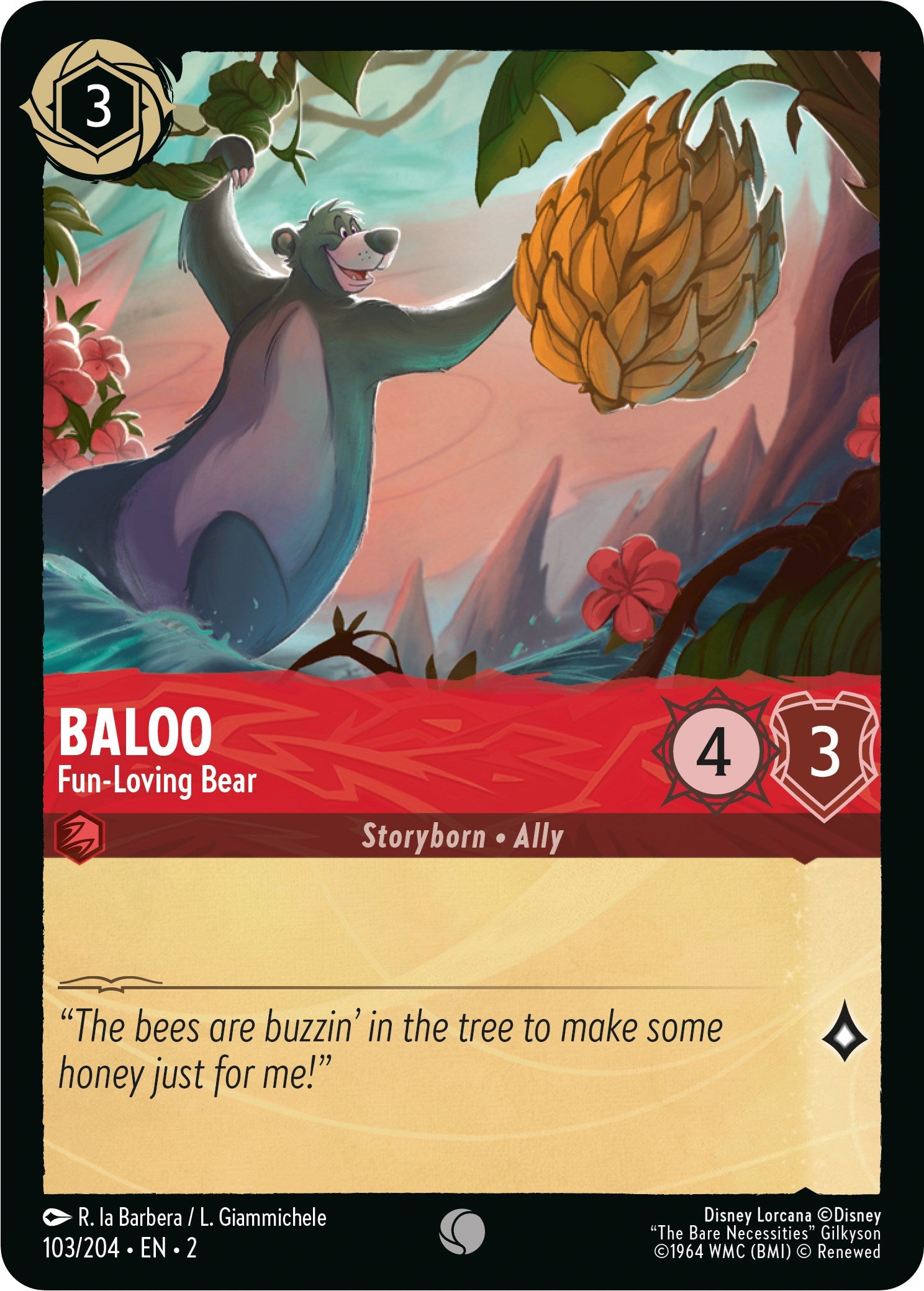 Baloo - Fun-Loving Bear (103/204) [Rise of the Floodborn] | Webway Games
