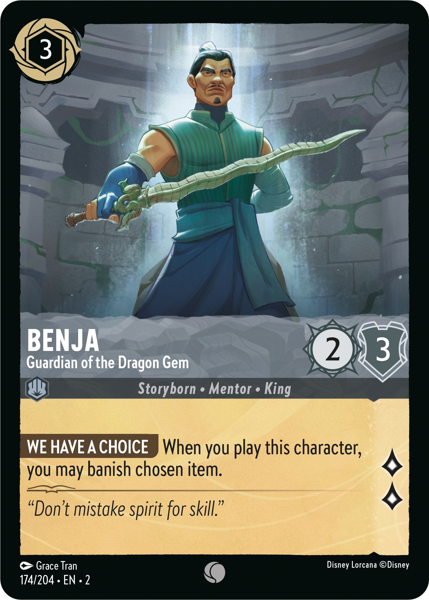 Benja - Guardian of the Dragon Gem (174/204) [Rise of the Floodborn] | Webway Games