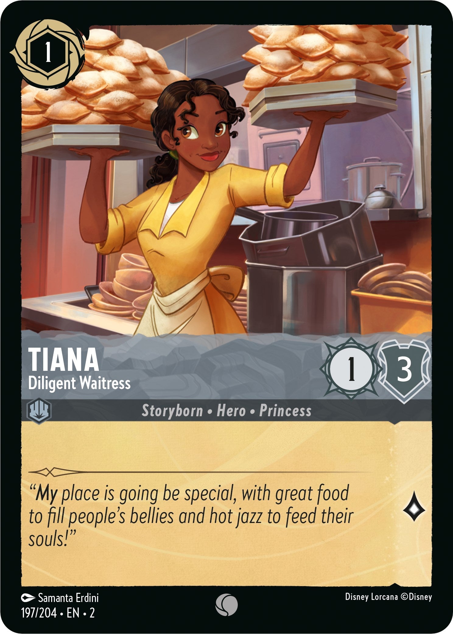 Tiana - Diligent Waitress (197/204) [Rise of the Floodborn] | Webway Games