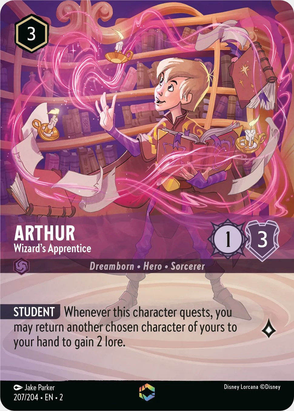 Arthur - Wizard's Apprentice (Enchanted) (207/204) [Rise of the Floodborn] | Webway Games