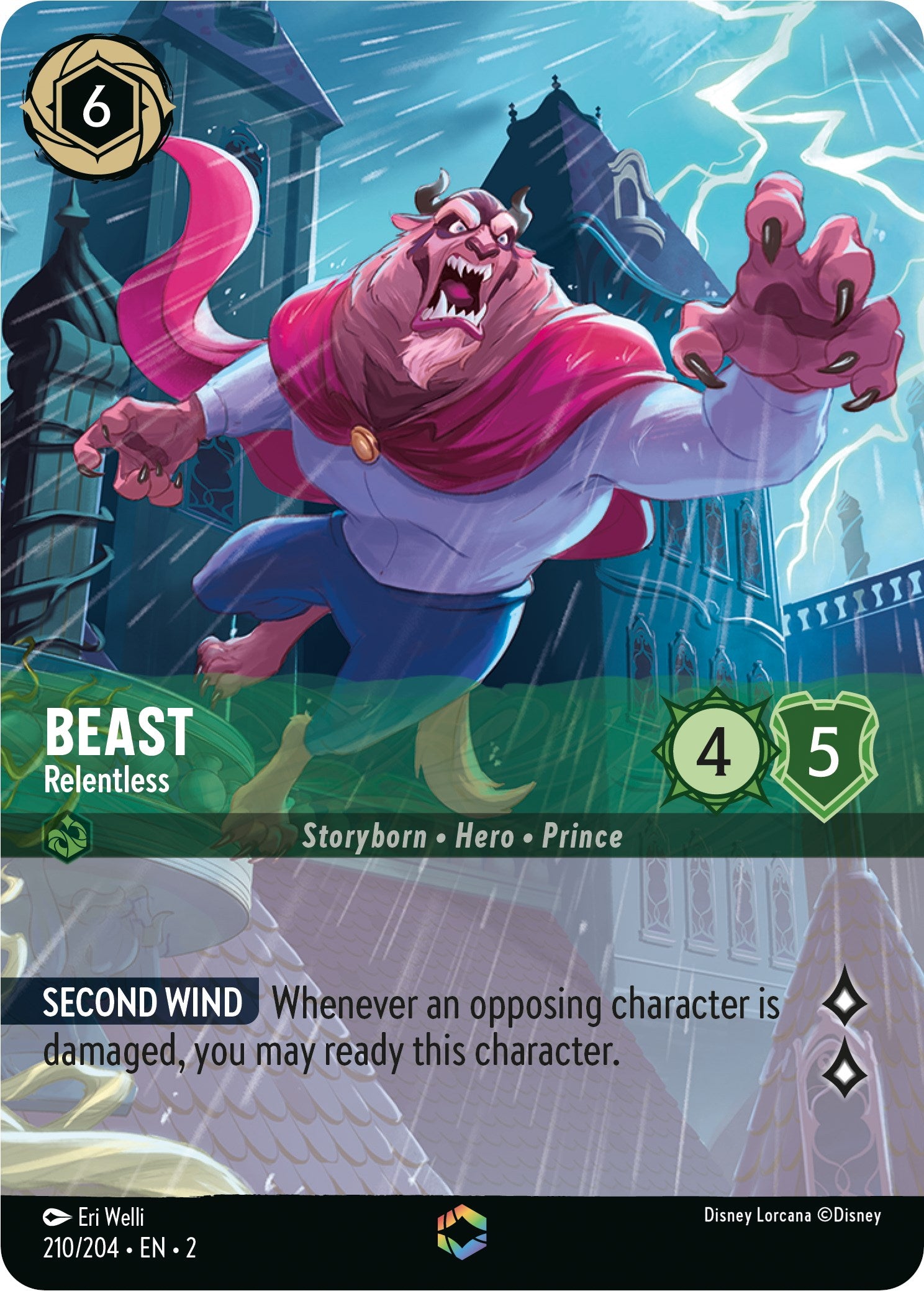 Beast - Relentless (Enchanted) (210/204) [Rise of the Floodborn] | Webway Games