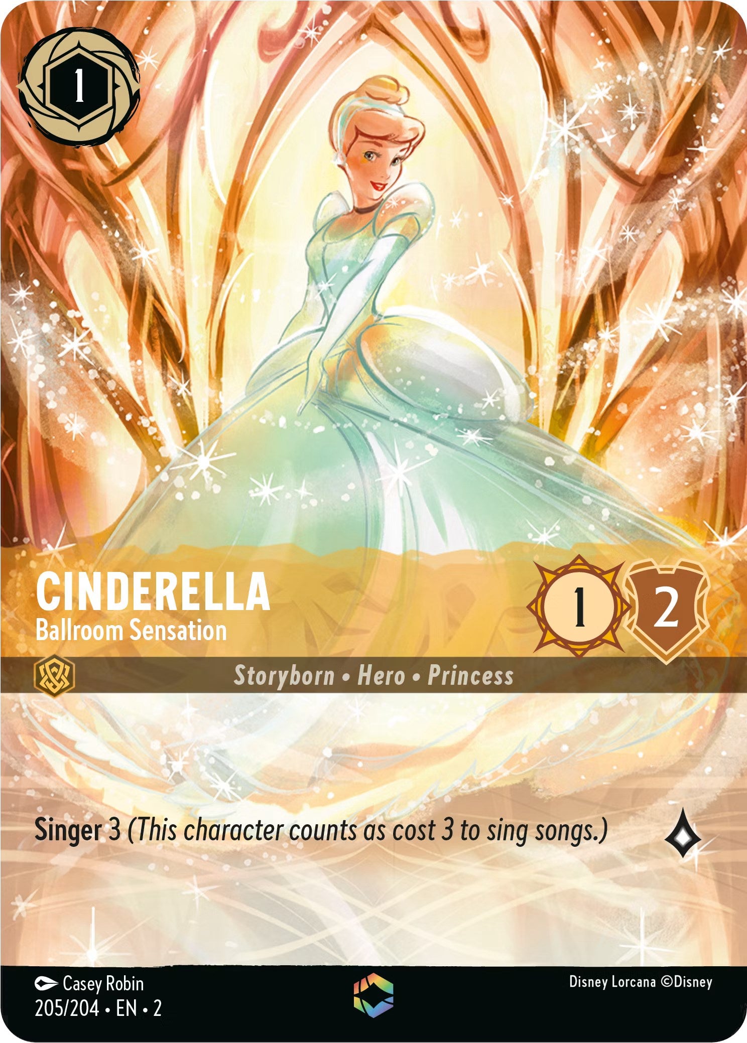 Cinderella - Ballroom Sensation (Enchanted) (205/204) [Rise of the Floodborn] | Webway Games